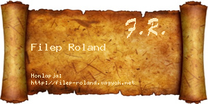Filep Roland névjegykártya